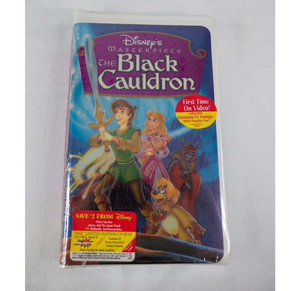 Disney The Black Cauldron VHS Tape NIB New Sealed Masterpiece Edition vintage